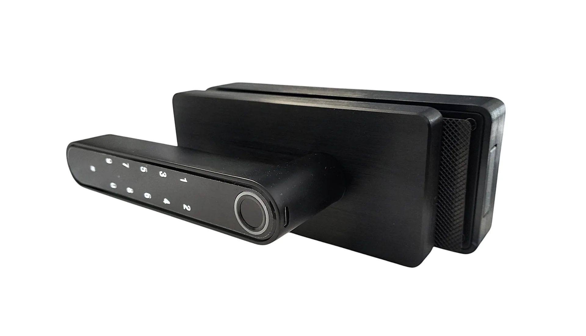 MAG/S01 B - Smart Magnetic Lock for Framed Glass Door (Fingerprint Handle), Matte Black