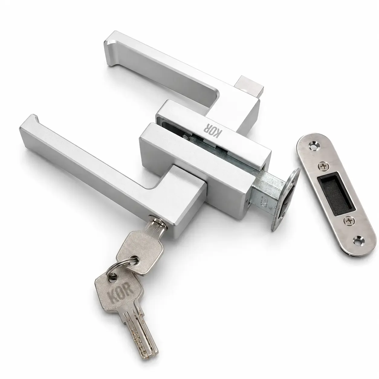 MAG/L01 A - Horizontal Magnetic Lock for Perimeter Profile, Natural Aluminium