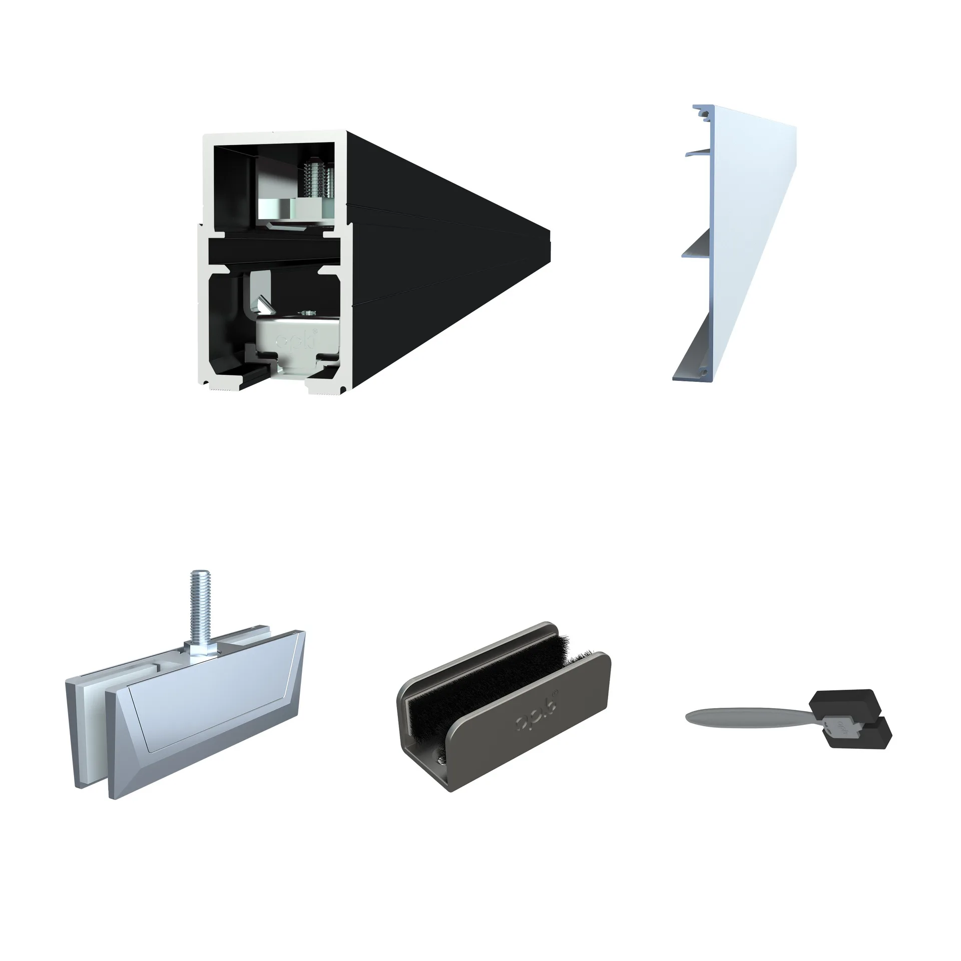 E-Space automatic magnetic sliding door system, 1 door (3.4 m)