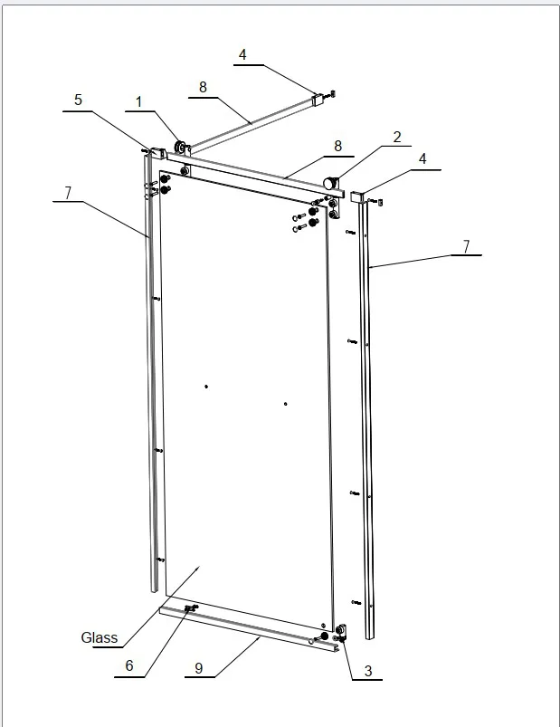 SSS (Satin) 90-degree return kit with sliding door (MD 61)