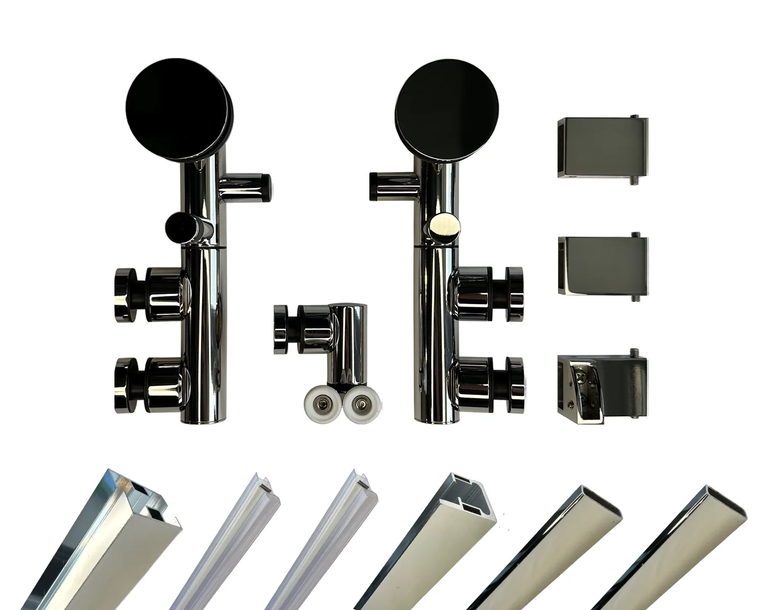 Black 90-degree return kit with sliding door (MD 61)