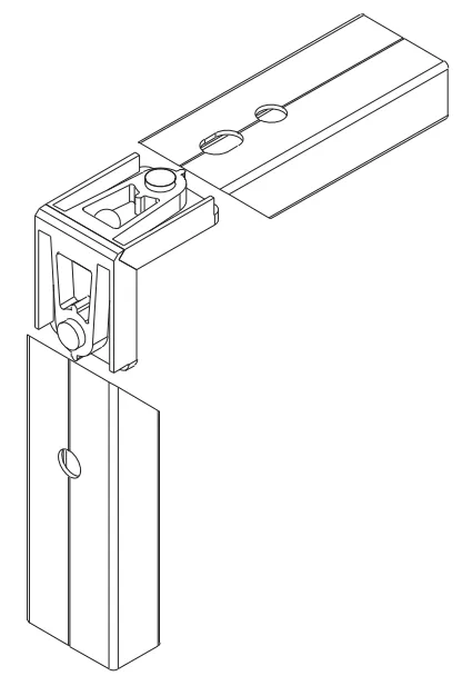 KP80 90 Corner Joint for Double Perimeter Profile 23-106