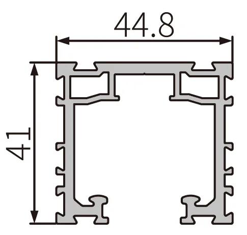 OPK PS A101 Roller Rail Kit with Side Covers Included, Black (3 m)