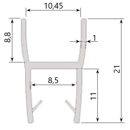 MD 222 - Silicone H-seal (8mm)