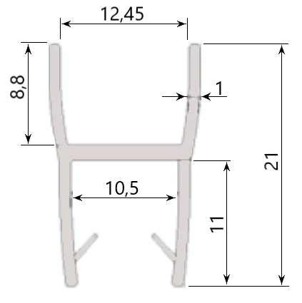 MD 222 - Silicone H-seal (10mm)