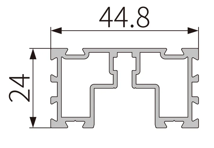 A112 OPK PS Profil sina glisare/ profil vertical sustinere pentru usa POCKET (3 m, Anod)