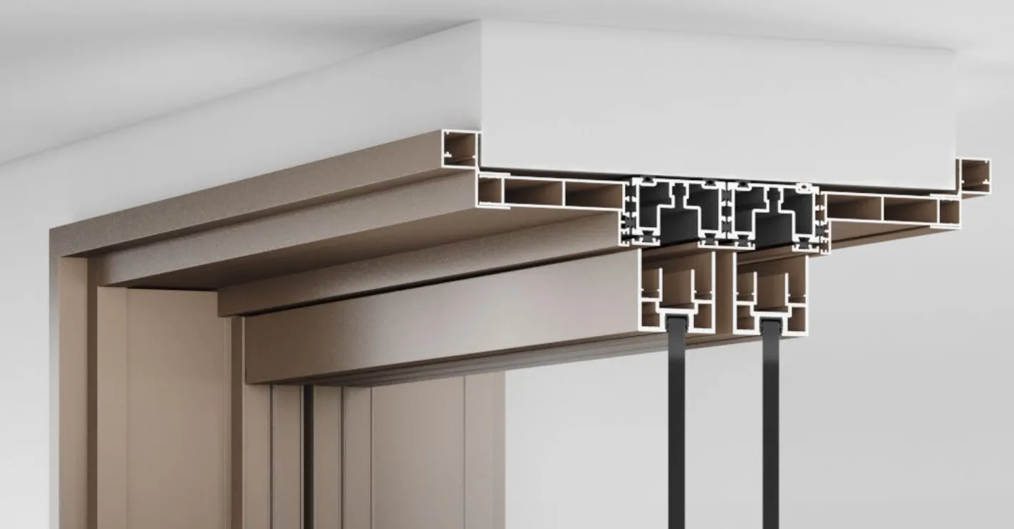 A112 OPK PS U-profile for sliding door / vertical support profile for POCKET door (6 m, Anod)