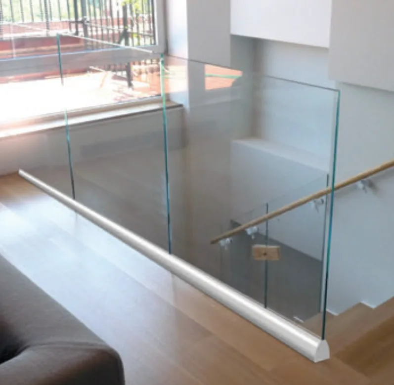 M40 U-type handrail profile with floor fixing (Anod, 3 m)