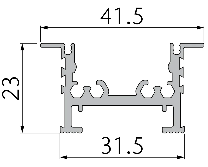 A2122-45 OPK PS FD Vertical Side Panel Frame Profile (Press, 6 m)