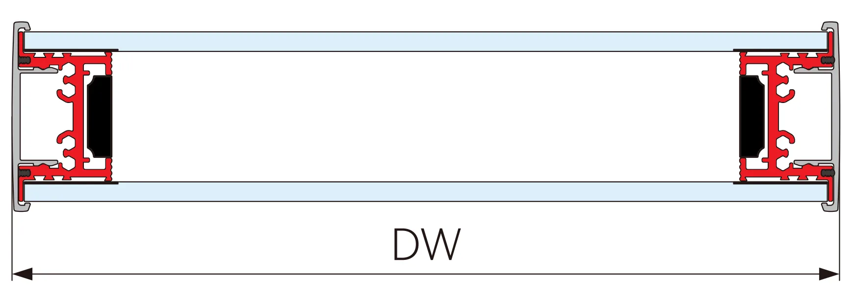 A2122-45 OPK PS FD Vertical Side Panel Frame Profile (Press, 6 m)