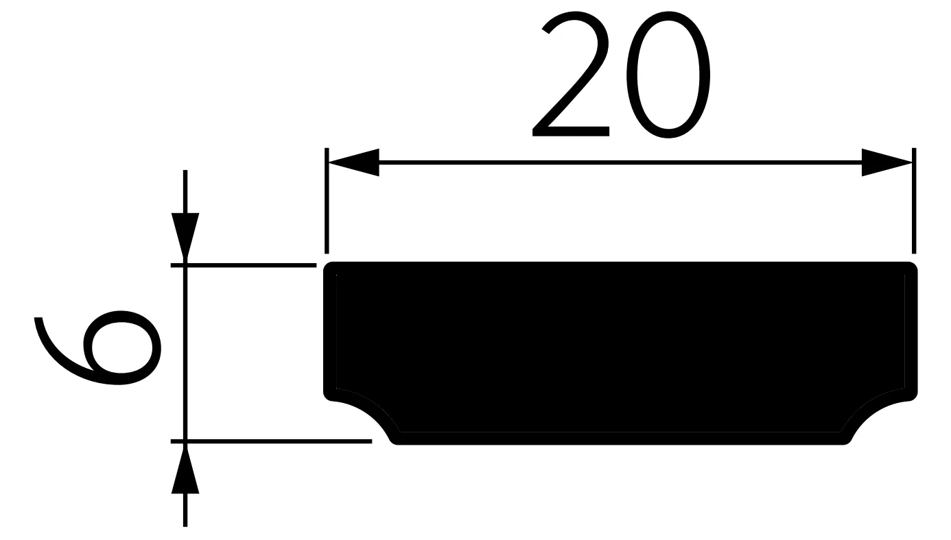 A437 OPK PS FD 6x20 mm aluminum tub, vertical interior panel (desiccant material) (5 m)