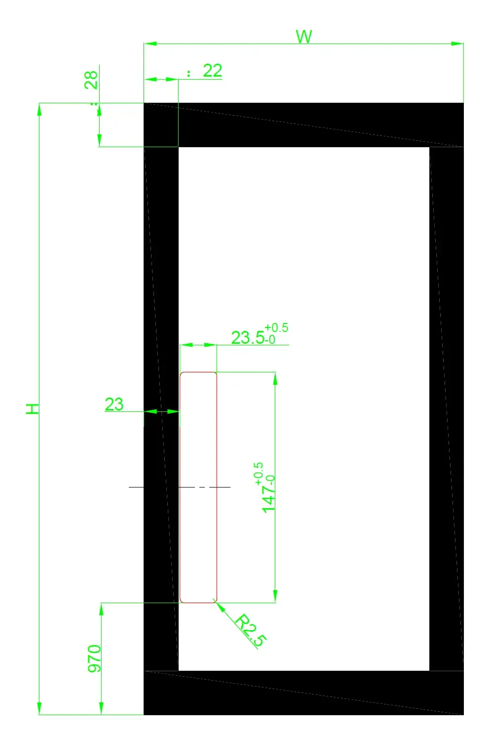 A596 OPK PS FD Double Glazed Door Hinge Set (Champagne)
