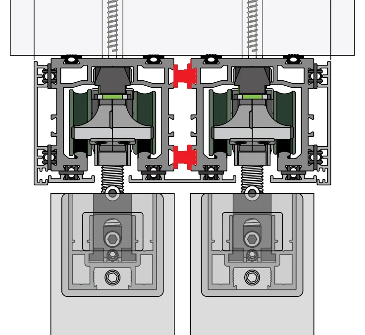 P0191-057 OPK Perfect FD Plastic Clips for Alignment of Sliding Door Guides for 45mm Door