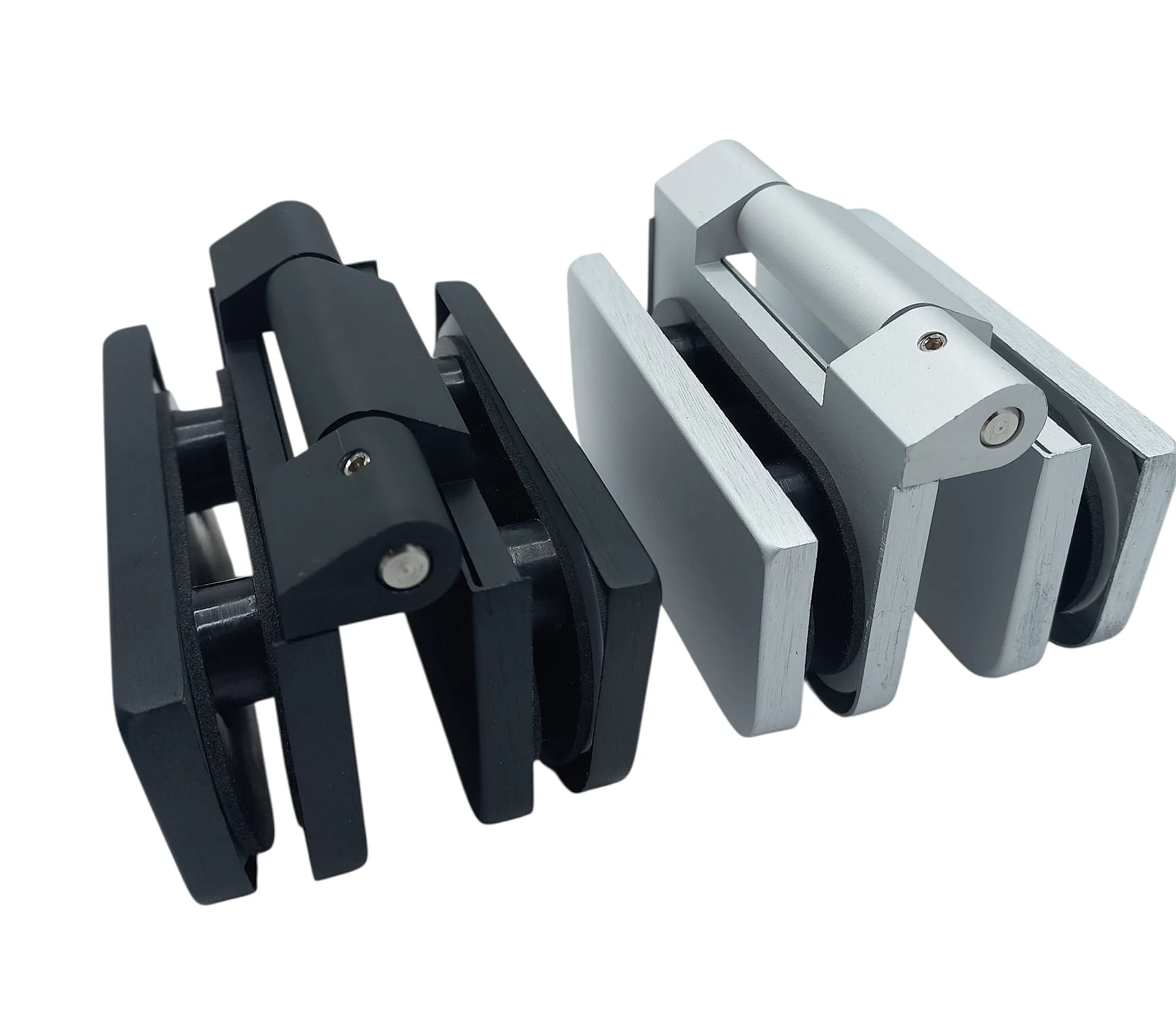 S 204 -180, Round end balustrade connector (glass-glass) (Black)