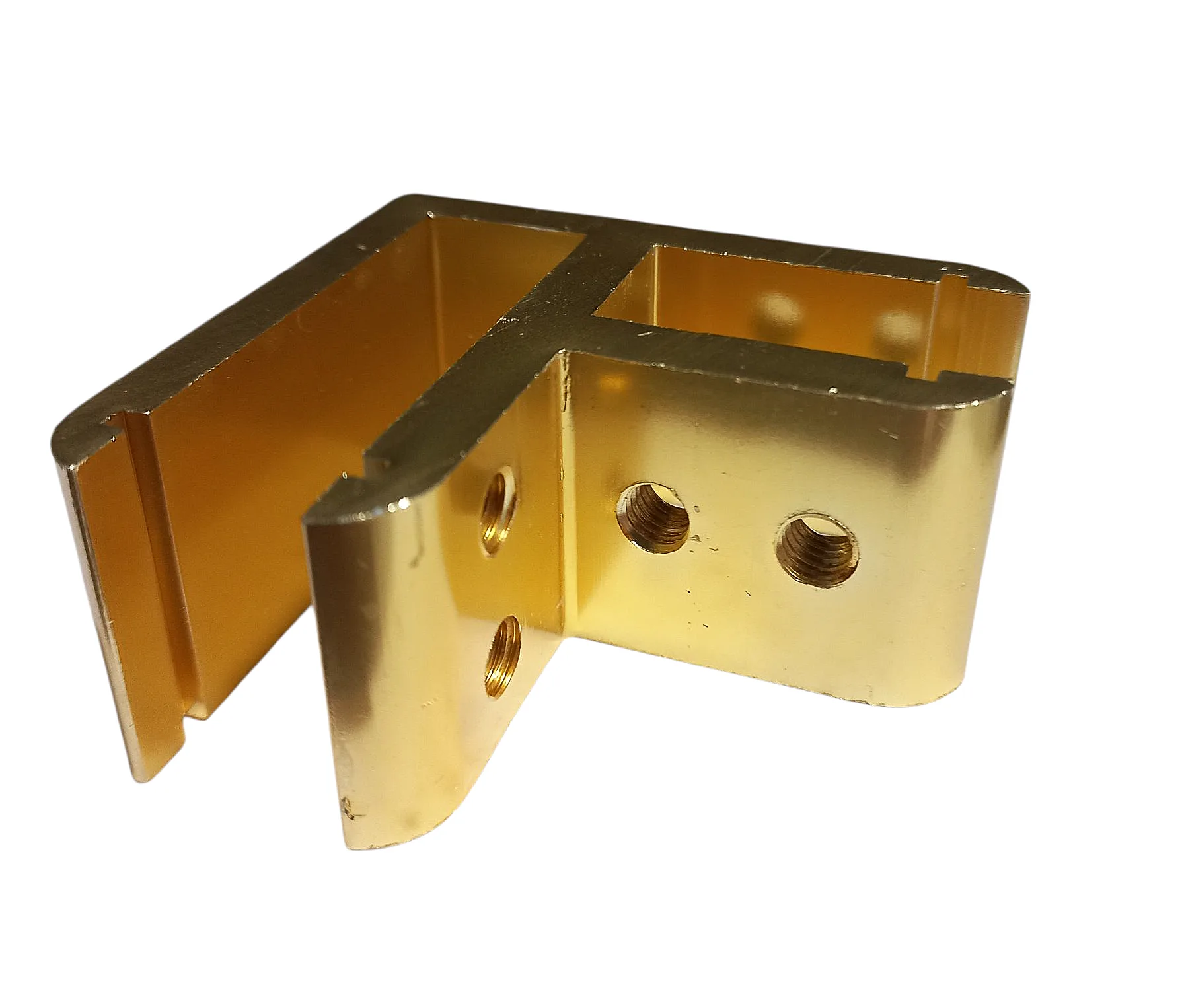 MD M006-ALUM-90 - Conector aliniere balustrada sticla-sticla 90* (10-13mm) (Gold)