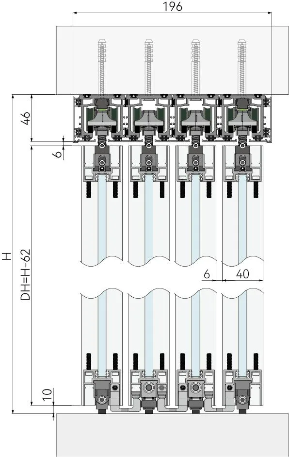 Telescopic Panel Set (2 Panels 1150-2000mm, 6m)