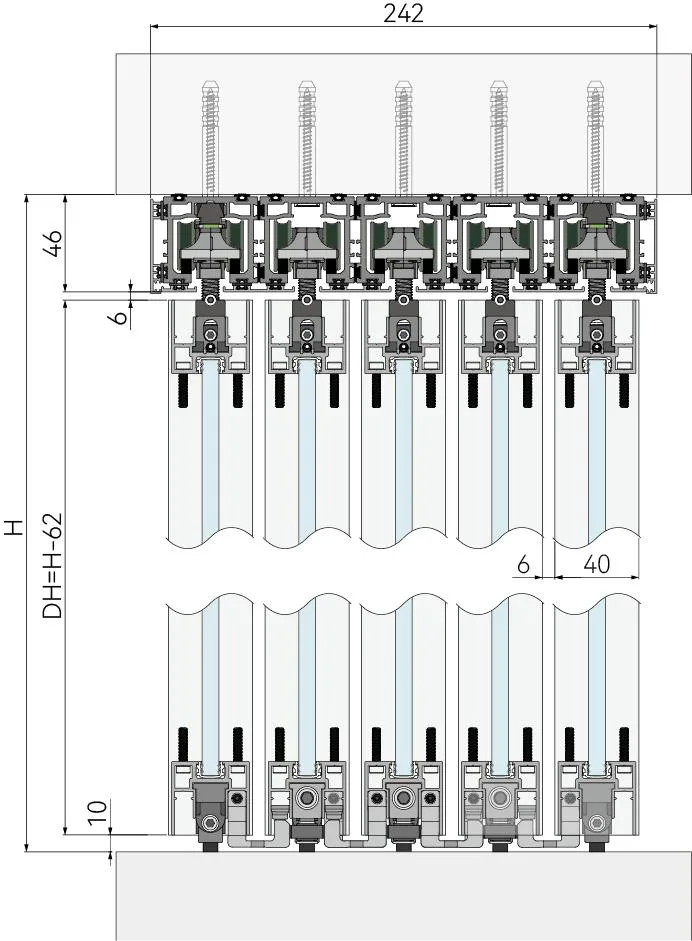 Telescopic Panel Set (5 Panels 2750-5000mm, 4m)