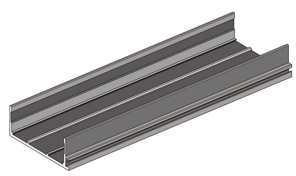 A204-40 OPK PS FG Profil capac lateral intermediar tip C, cu perie (Copper, 3 m)