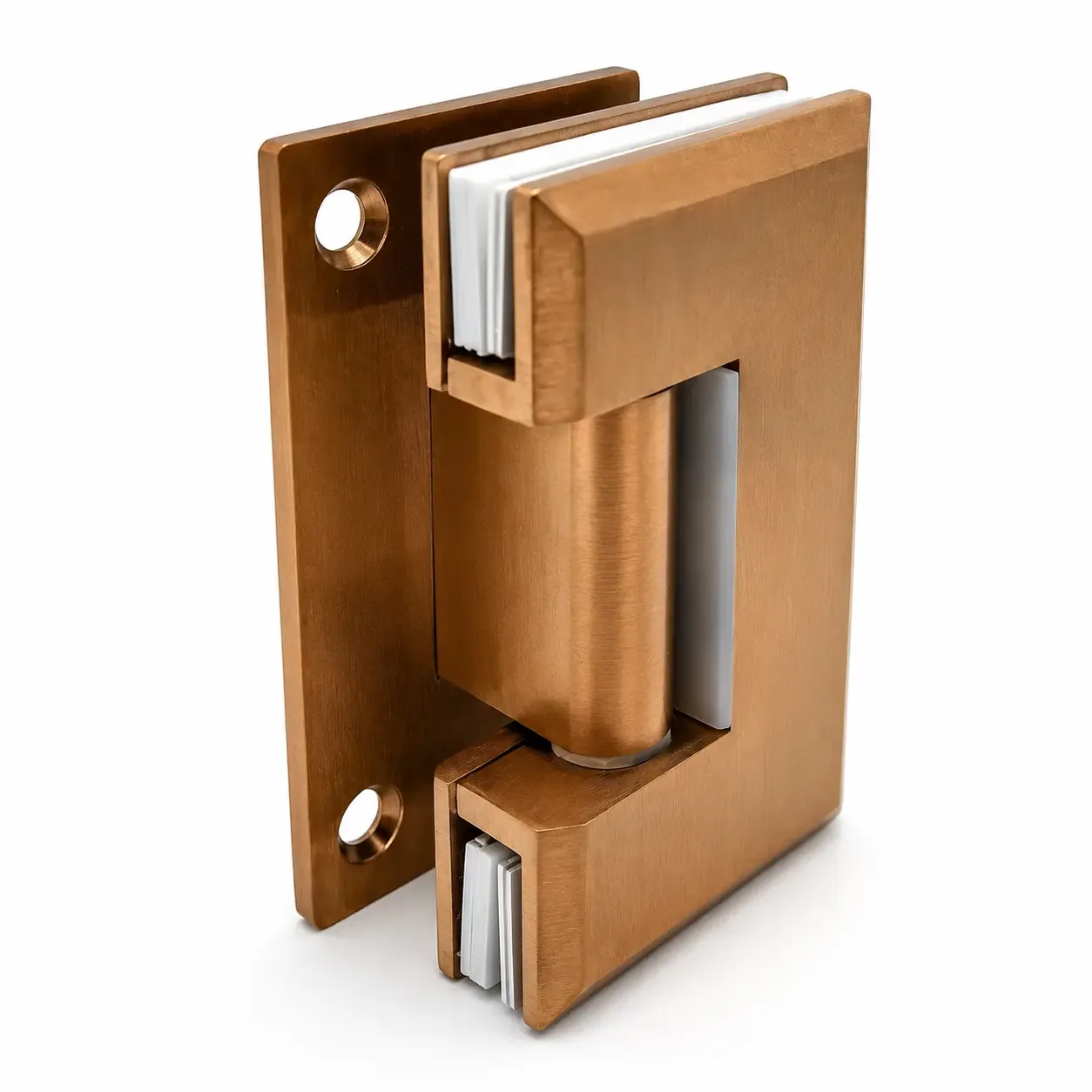 Wall-to-Glass Angle Hinge, 90°, ANTIQUE