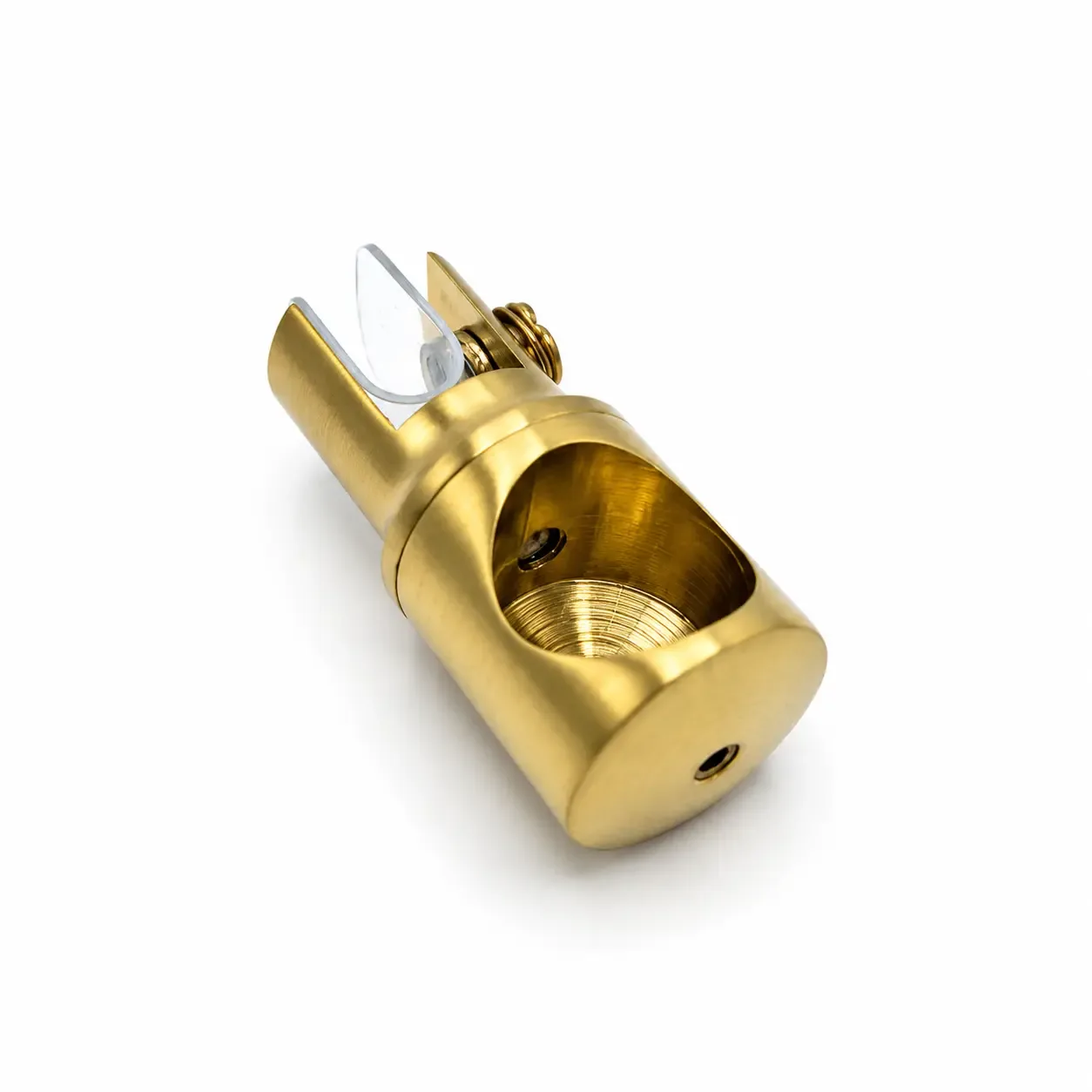 Fixture-to-Glass Wall Anchor, Satin GOLD (Closed)