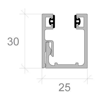 KP30 Gold Finish Handrail Clips Set (3 m, 10mm)