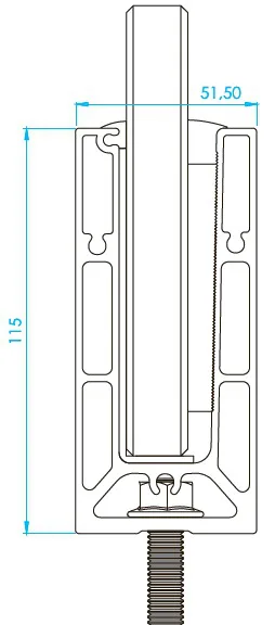 M50 U-type Balustrade Profile (6 m)