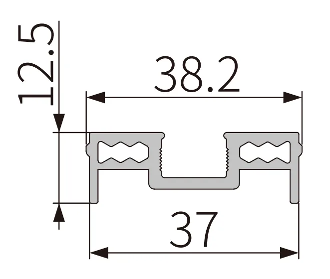 A202-40 OPK PS FG Lateral Frame Profile for Panel BAZA (Champagne Brush, 5 m)
