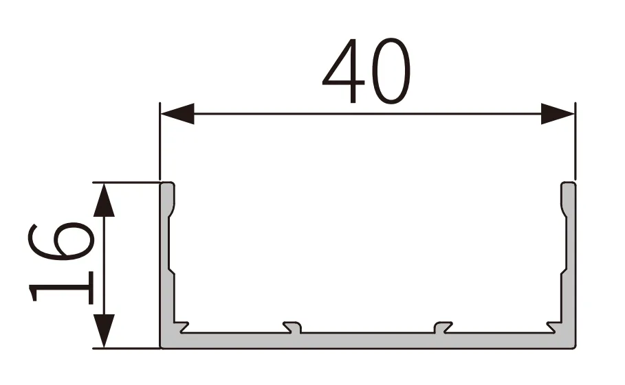 A203-40 OPK PS FG End Cap Profile Type D (Champagne Brush, 6 m)