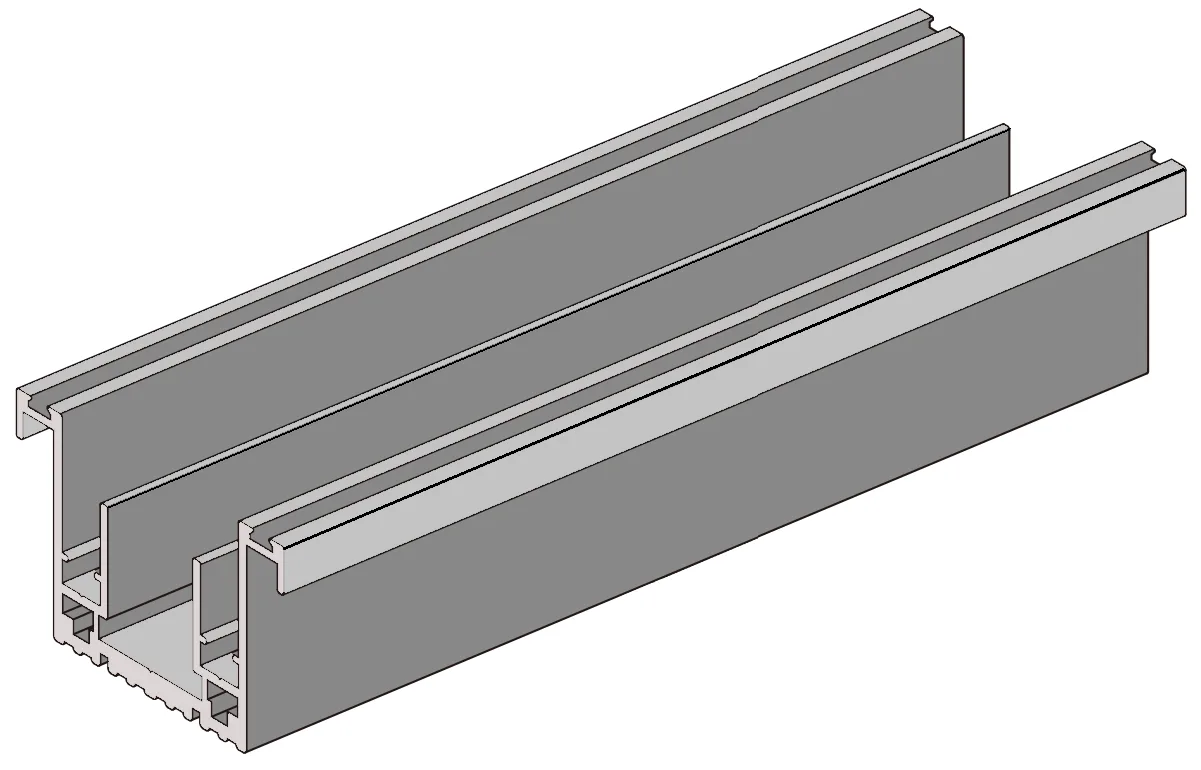 A276-46 OPK PS FD Profil superior/inferior cadru panou (Copper, 3 m)