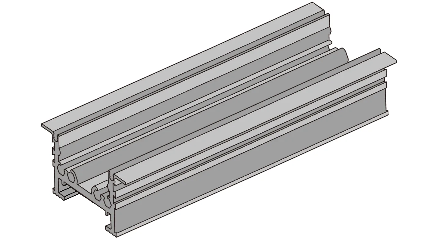 A2122-45 OPK PS FD Profil cadru lateral vertical panou BAZA (Copper, 5 m)