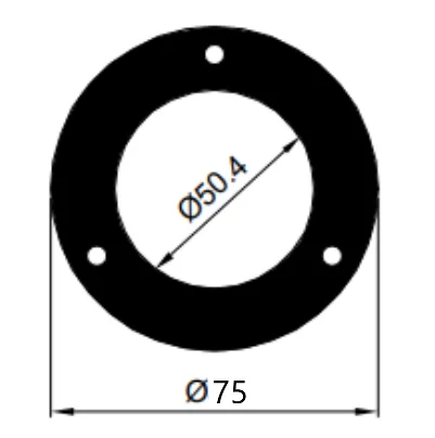 MD 01-46 - Wall Flange for Ø50mm Aluminium Handrail, Natural Finish