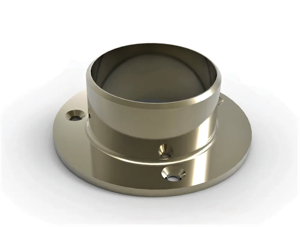 MD 01-48 Wall Flange for Round Handrail Ø30mm, Aluminium