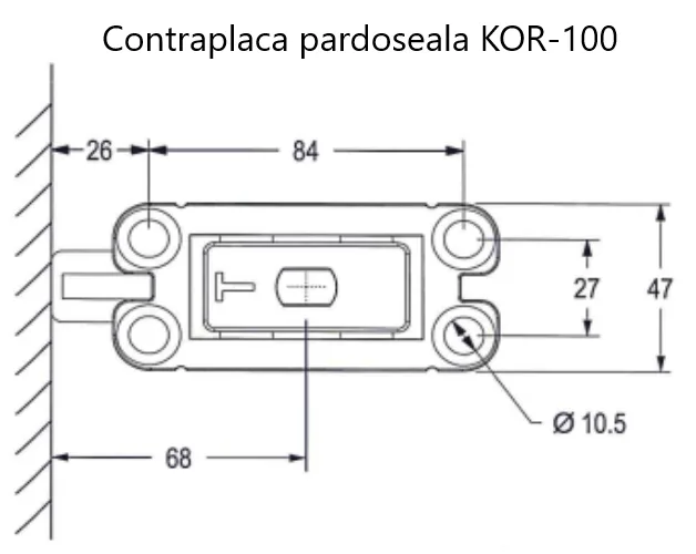 MD 100 BTS - Hydraulic Bottom Patch Hinge with Integrated Closer (100kg), Polished Finish