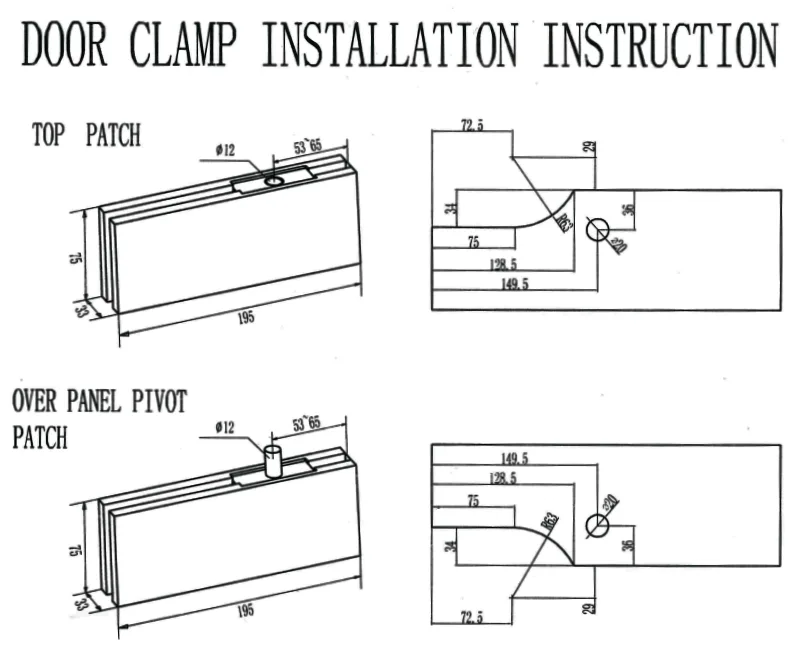 MD 100 BTS - Hydraulic Bottom Patch Hinge with Integrated Closer (100kg), Polished Finish