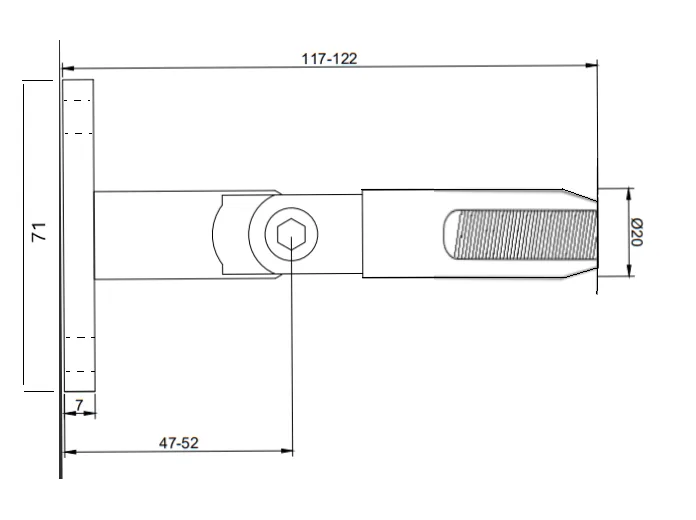 MD 1300E-3 SSS - Wall-to-door connector