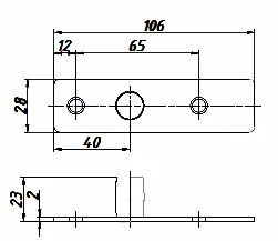 MD 133 B BLACK - Standard Top Pivot, Matte Black