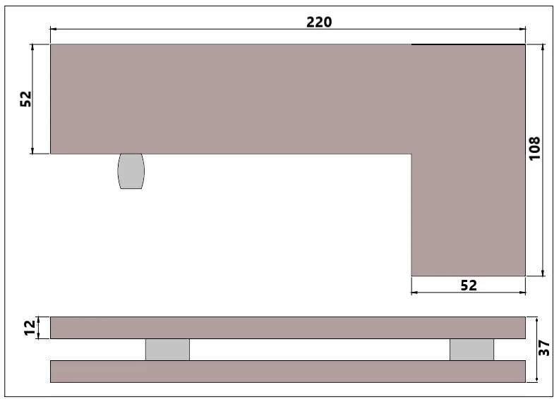 MD 140 BB - Wall-mounted slide with pivot and brush black finish