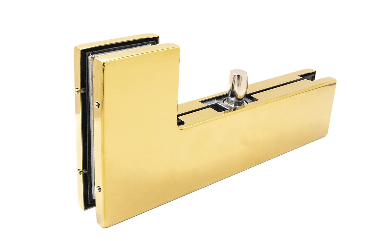 MD 140 G - Top Corner Pivot Patch Fitting, Gold