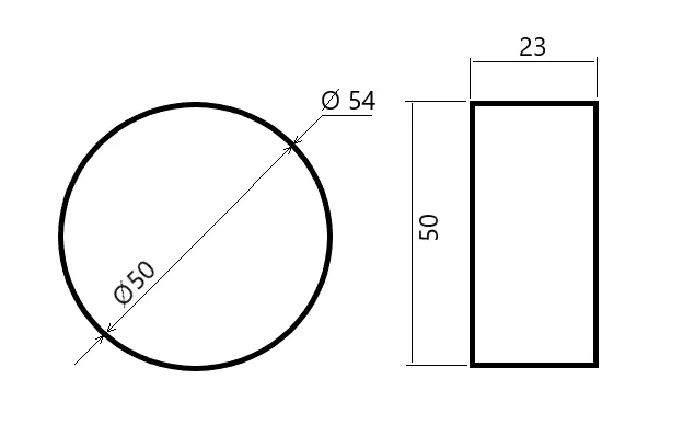 MD 15-02 Short Cover Ring for Ø50mm Aluminium Handrail