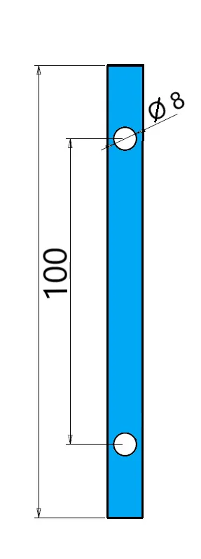 MD 171-150 Maner aluminiu - rectangular