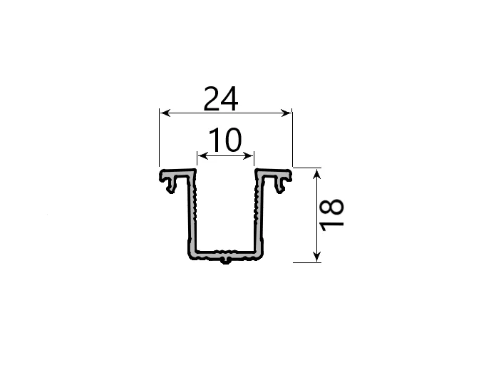 18x24 adaptable profile for 10mm SLIDE MASTER ANTRACIT (6 m)