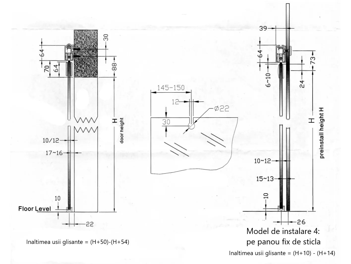 MD 190 Sliding Door Kit with Soft-Close Mechanism