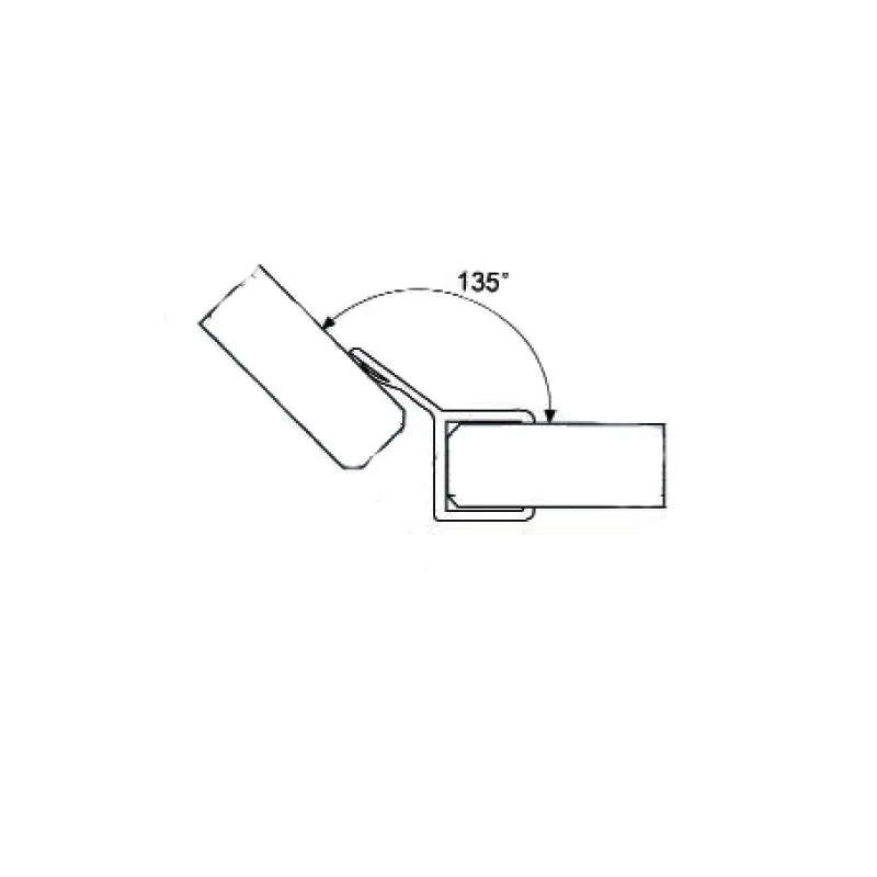 MD 203-10 - Lateral Lip Silicone Shower Seal 135 (Glass) 2.5mm