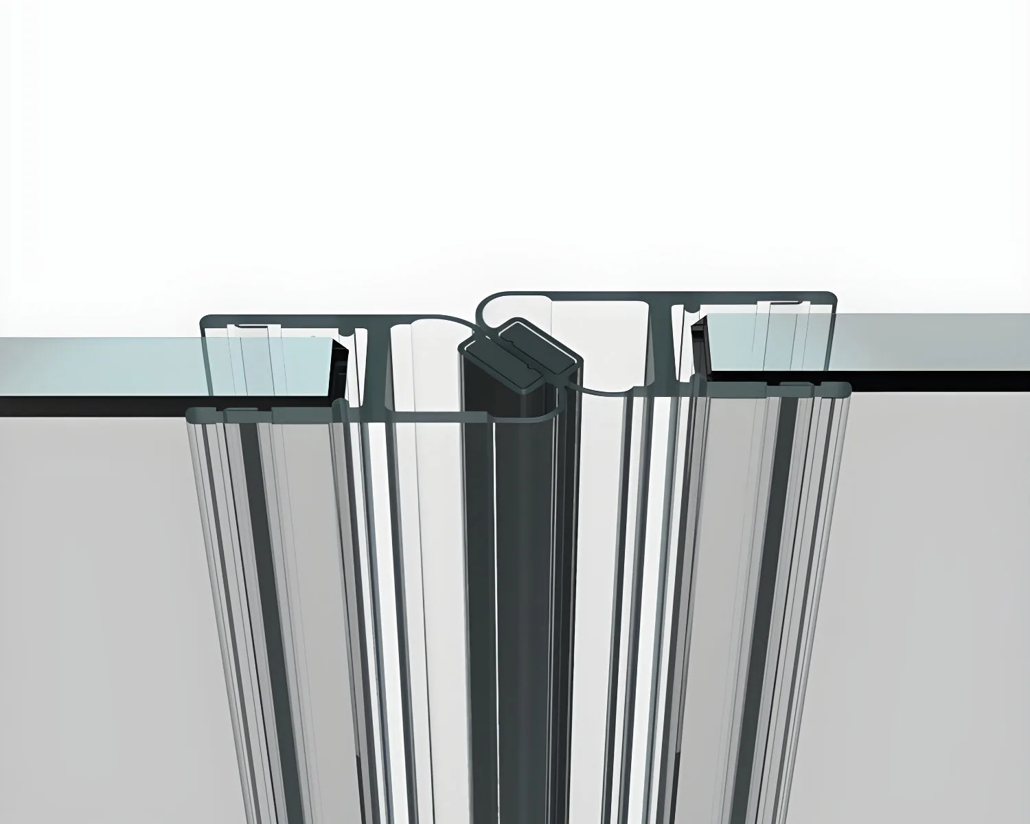 MD 210 - 90 Magnetic Shower Seal for 8mm Glass, L=2200mm