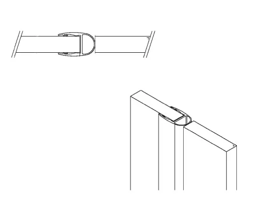 MD 212 B BLACK - Garnitura siliconica cu bulb (sticla) h2200mm