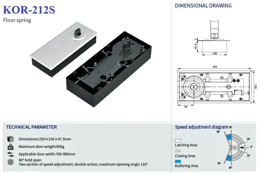 MD 212 S - Amortizor mic de pardoseala 80kg