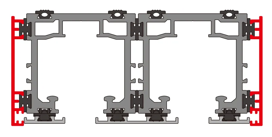 A321 OPK PS FG Telescopic Roller System Side Cap (Black, 3 m)