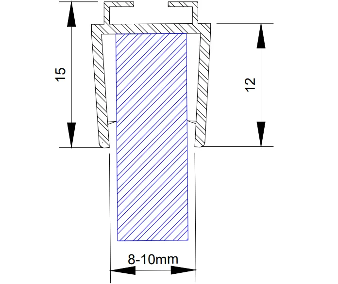21H /10mm - Silicone Gasket with Felt (Glass10mm) h 3000