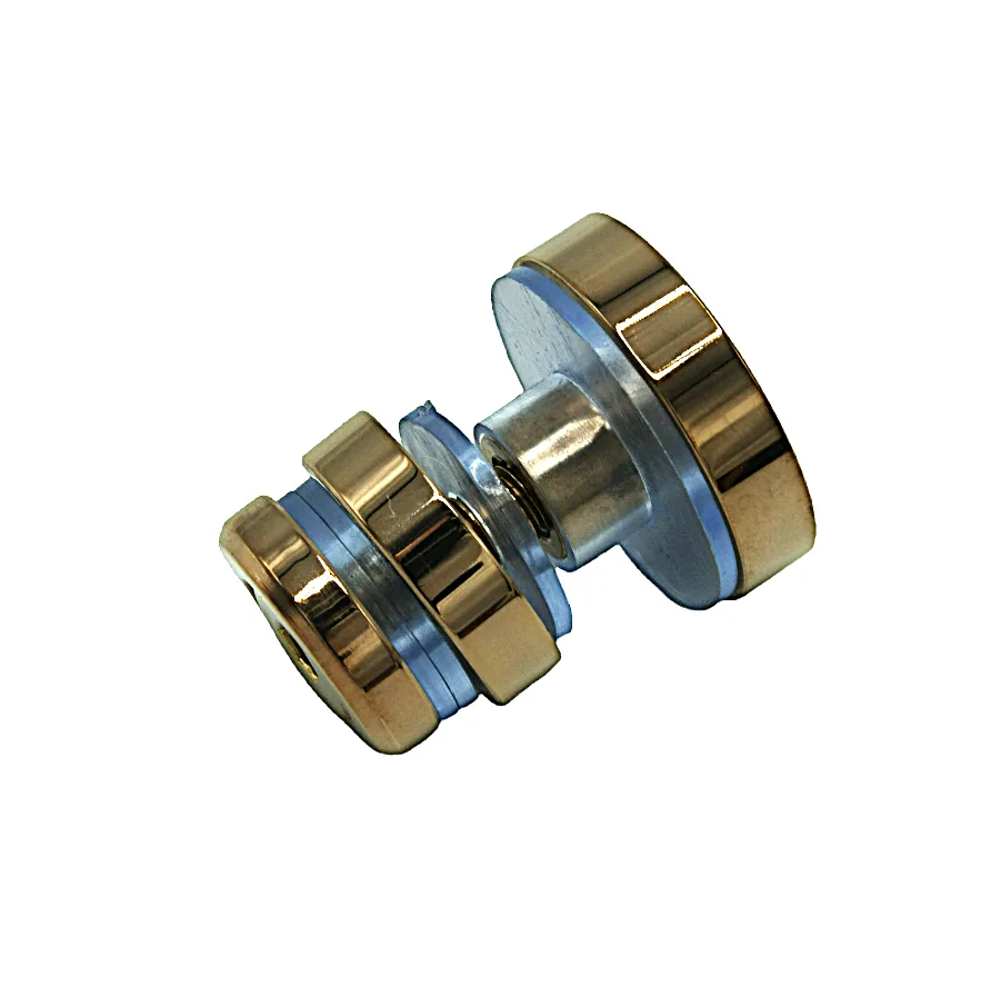 MD 231 G - Track-to-Glass Fixed Connector for Sliding System, Gold Finish