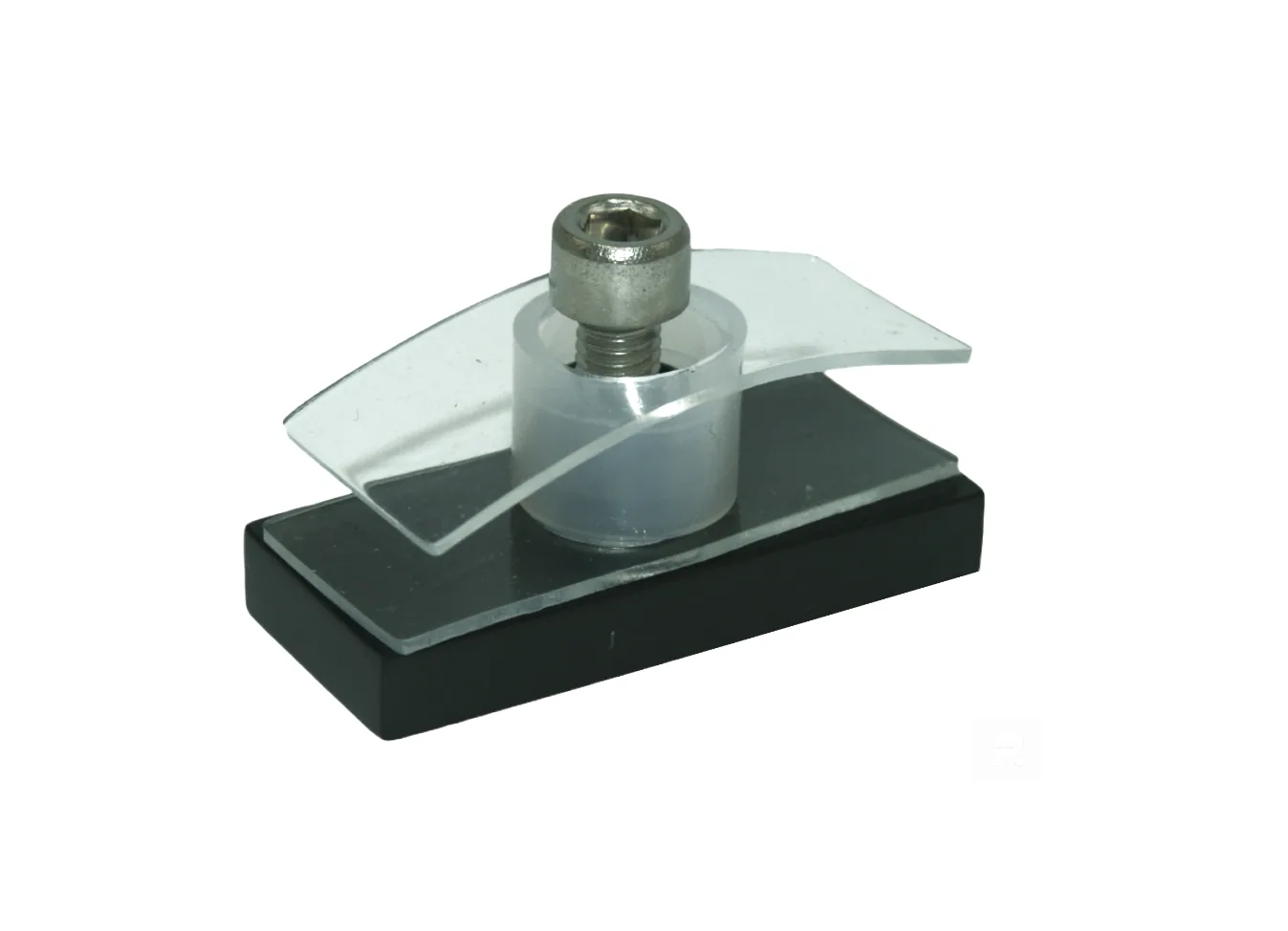 MD 244 GMG - Rail-to-Glass Connector for 30x10mm Rectangular Rail, Gunmetal Grey